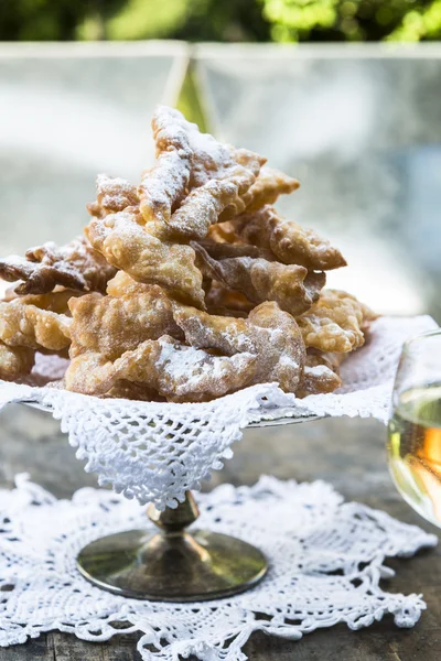 Frappe -  typical Italian carnival fritters — Stock Photo, Image