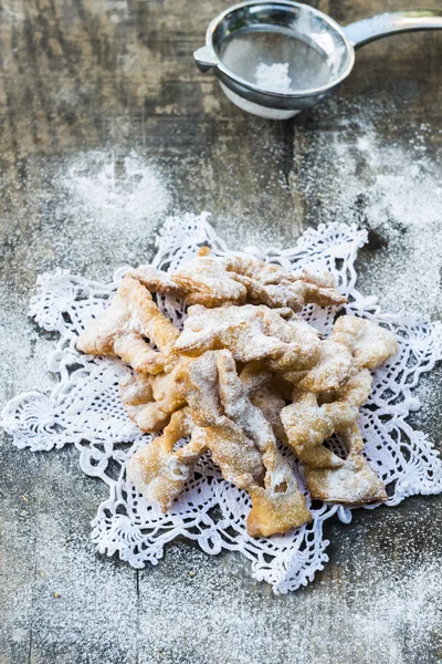 Frappe -  typical Italian carnival fritters — Stock Photo, Image
