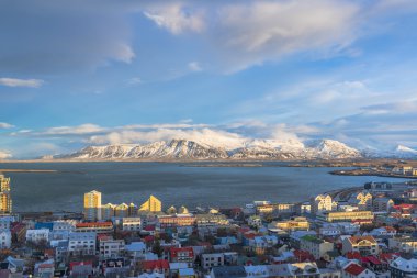 Reykjavik, İzlanda - arial görünümü