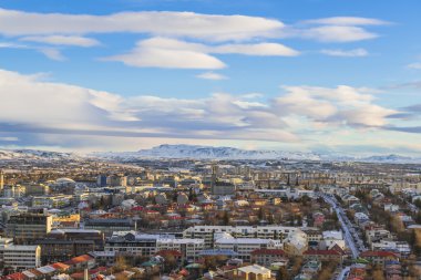 Reykjavik, İzlanda - arial görünümü