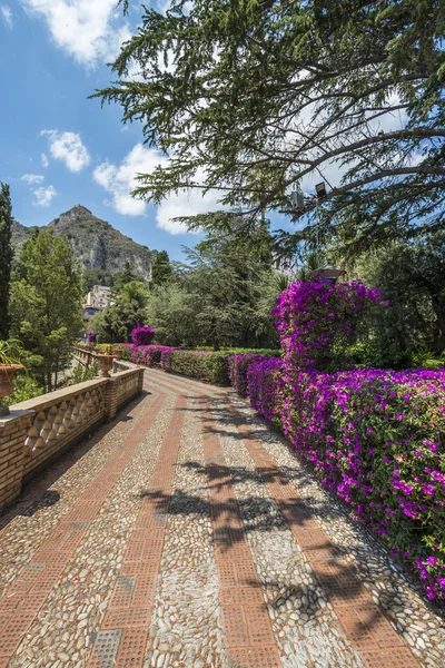 Public gardens in Taormina, Sicily — Stock Photo, Image