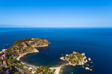 Görünüm Taormina yukarıdan, Sicilya