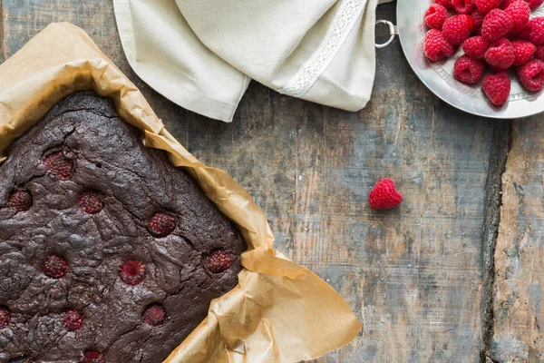 Hausgemachter Schokolade Brownie Kuchen — Stockfoto