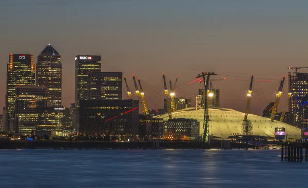 Millennium Dome w nocy, Londyn, Wielka Brytania — Zdjęcie stockowe