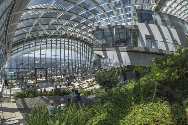 Sky Garden w budynku Walkie Talkie, Londyn, Wielka Brytania — Zdjęcie stockowe