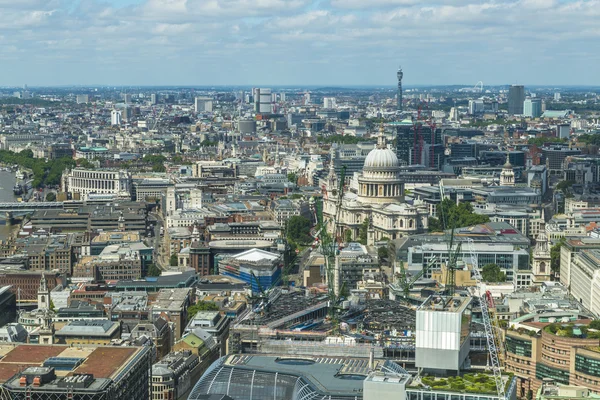 Panoramiczny widok na Londyn od Walkie Talkie budynku, Londyn, Wielka Brytania — Zdjęcie stockowe