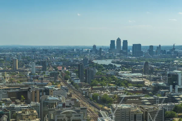 Panoramiczny widok na Londyn od Walkie Talkie budynku, Londyn, Wielka Brytania — Zdjęcie stockowe