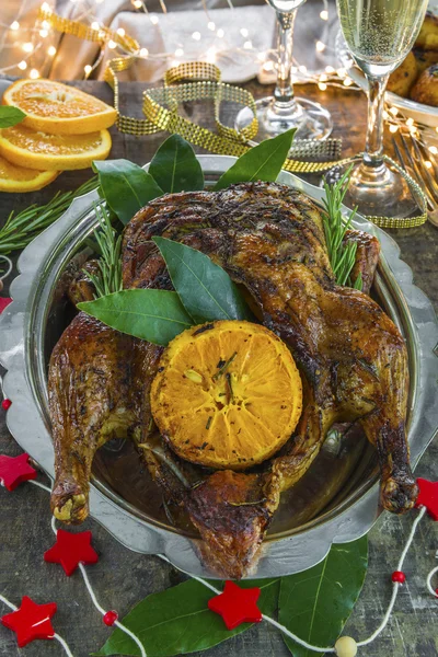 Festive roast duck — Stock Photo, Image