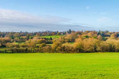 Croxley Green, Herdfordshire 'da açık arazi manzarası.