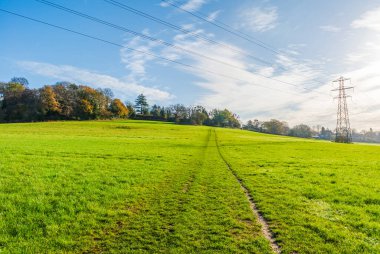 Croxley Green, Herdfordshire 'da açık arazi manzarası.