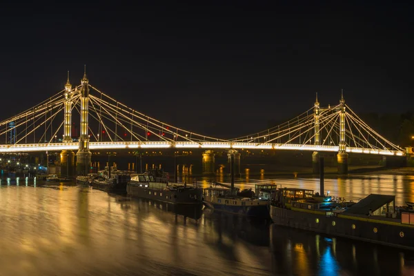 Belysta Albert Bridge — Stockfoto