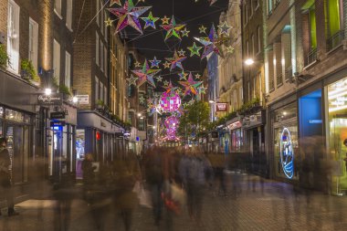 Noel ışıkları Carnaby Street, Londra İngiltere