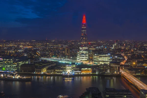 Londra cityscape gece görünümü — Stok fotoğraf