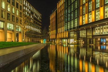 Night view of Pancras Square in London