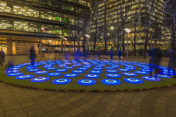 Winter Lights Festival at Canary Wharf in London — Stockfoto