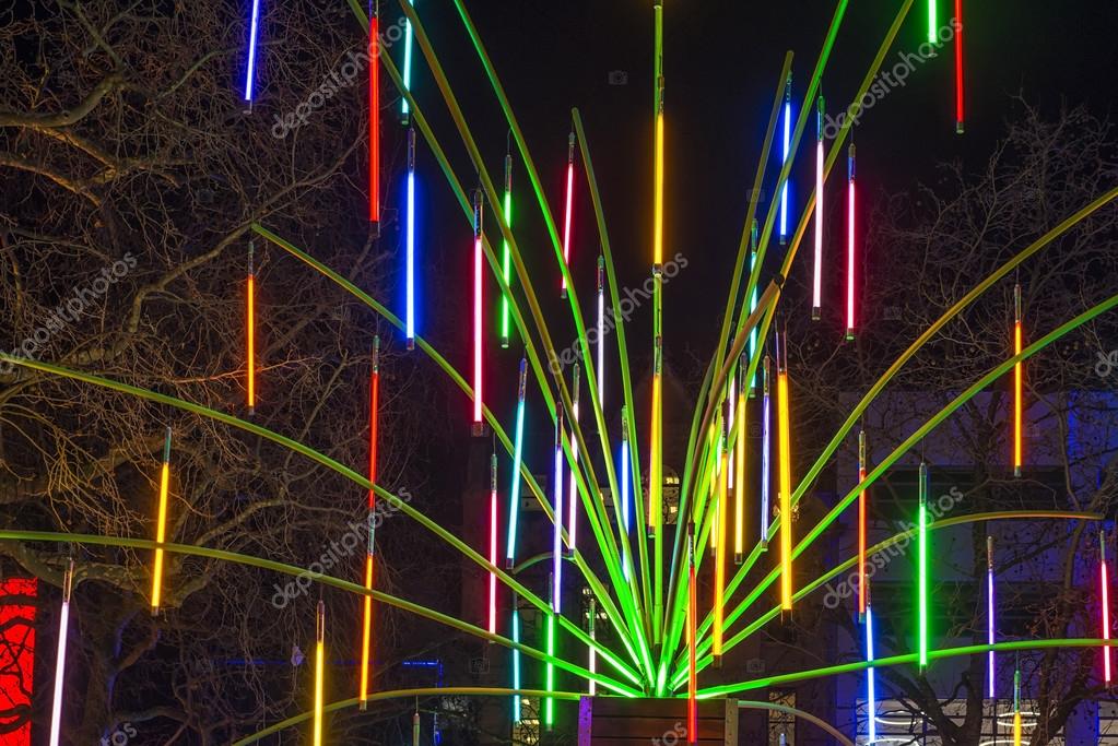 Garden of LIght art installation in London Stock Editorial Photo