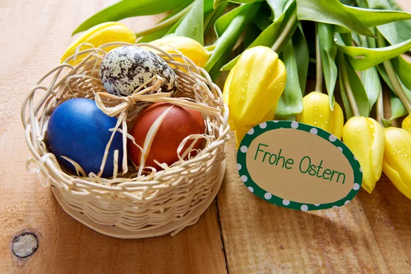 Frohe Ostern card. — Stock Photo, Image