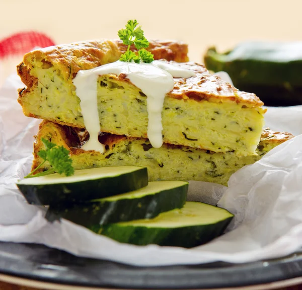 Gezonde courgette taart — Stockfoto