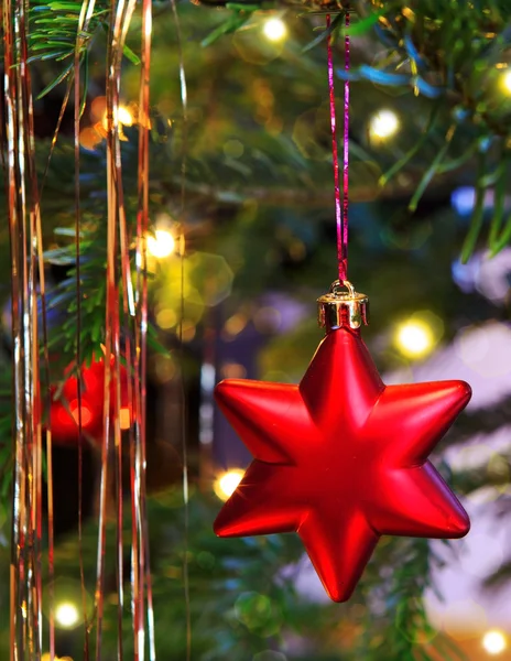 Christmas Decoration with red Star . Stock Image