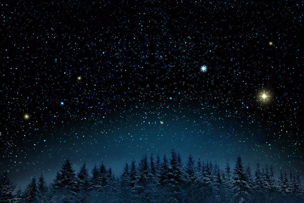 Natale colorato cielo astratto stelle. Sfondo di Natale. — Foto Stock