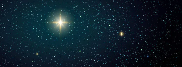 Stella di Natale su cielo astratto scuro. Sfondo di Natale. — Foto Stock