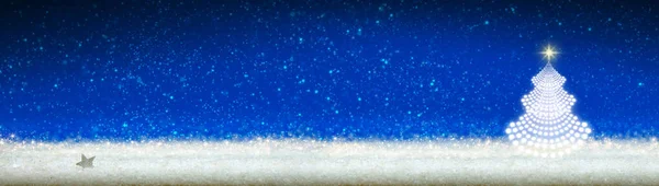 Árvore de Natal branca isolada no fundo azul. — Fotografia de Stock
