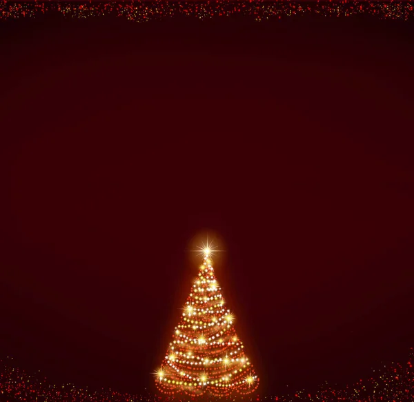 White Christmas tree isolated on red background. — Fotografia de Stock