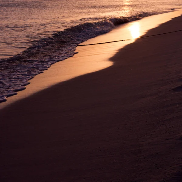 Sunset on the beach of caribbean sea.Summer background. — Stock Photo, Image