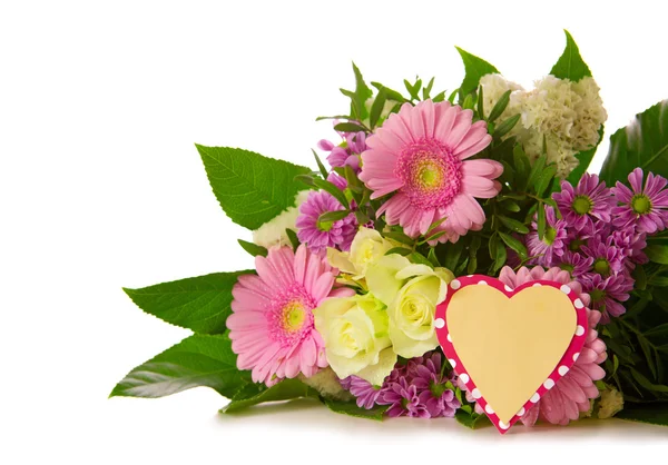 Kleurrijke bloemen boeket geïsoleerd. — Stockfoto