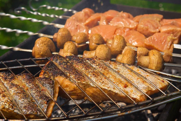 Salmón a la parrilla . —  Fotos de Stock