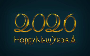 Mutlu yıllar 2026 altın yazılı izole edilmiş. Web sitesi, tebrik kartı veya poster başlığı.