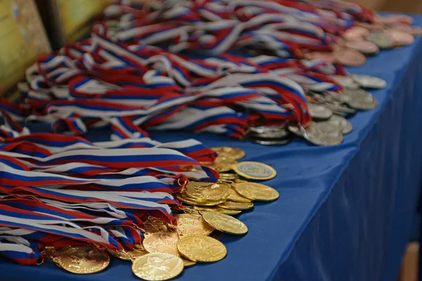 Sports Medals Ribbon Flag — Stock Photo, Image