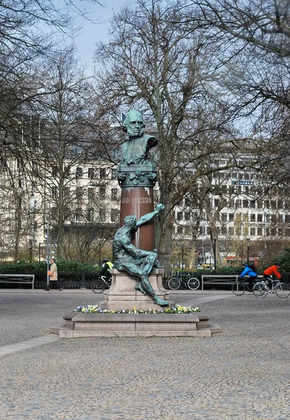 Stockholm Sweden Kwietnia 2016 Pomnik Johna Erikssona — Zdjęcie stockowe