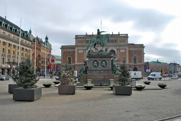Stockholm Švédsko Dubna 2016 Památník Gustava — Stock fotografie