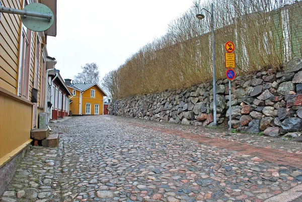 Porvoo Finlandia Abril 2016 Calles Del Casco Antiguo Porvoo —  Fotos de Stock