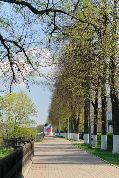 Russia Yaroslavl April 2019 Gazebo Volzhskaya Embankment Open Six Column — Stock Photo, Image