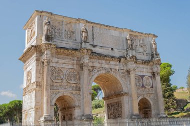 Roma, İtalya - 14 Ağustos 2019. Konstantin Kemeri