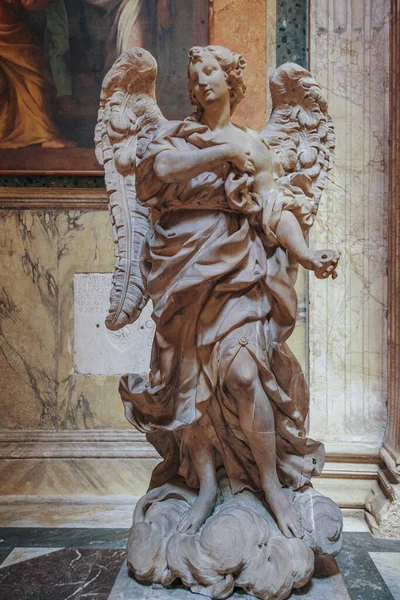 Roma Italia Agosto 2019 Estatua Ángel Con Alas Dentro Del — Foto de Stock