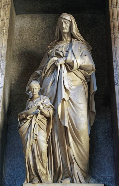 Rome Italië Augustus 2019 Standbeeld Van Madonna Kind Het Pantheon — Stockfoto