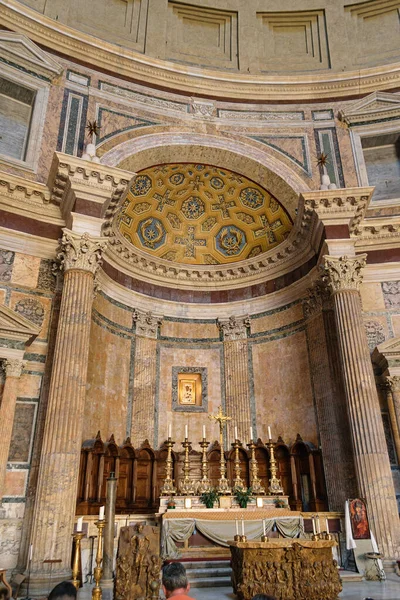 Rome Italy August 2019 Decoration Pantheon Believers Temple — Stock Photo, Image