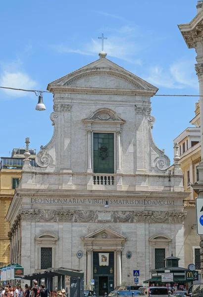 Rome Italy August 2019 Facades Old Houses Churches Narrow Streets — Stock Photo, Image
