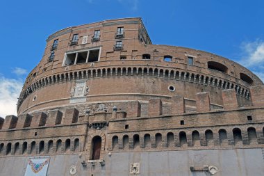 Roma, İtalya - 14 Ağustos 2019. Roma 'da bir yaz gününde Castel Sant' Angelo