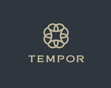 Soyut zarif çiçek logosu vektör tasarımı. Evrensel yaratıcı premium simgesi.