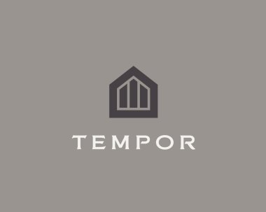 Soyut evi logo tasarım şablonu. Sigorta primi Emlak Finans işareti. Evrensel İşletme Hazırlık mount rock vektör simgesi