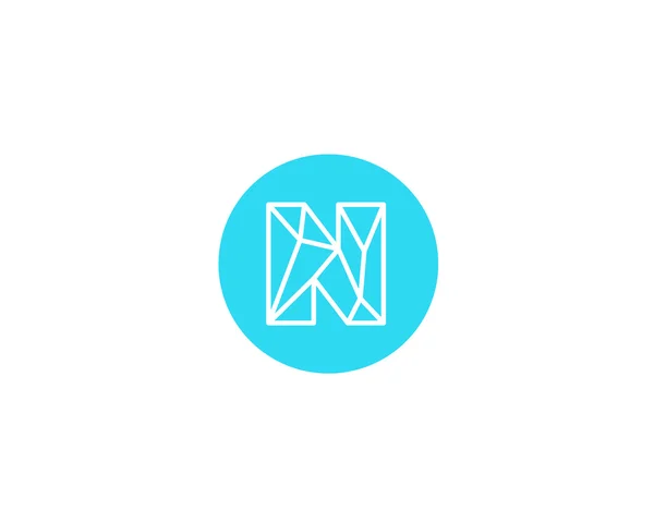 Plantilla de diseño de logotipo abstracto letra N. Señal de línea simple de estructura. contacto, negocios, medicina, desarrollo, aplicación móvil vector símbolo icono. — Vector de stock