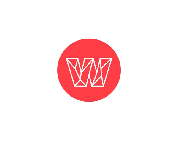 Plantilla de diseño de logotipo abstracto letra W. Señal de línea simple de estructura. contacto, negocios, medicina, desarrollo, aplicación móvil vector símbolo icono. — Vector de stock