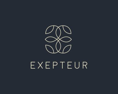 Abstract leaf flower logo icon design. Universal creative premium symbol. Graceful fashion boutique vector sign.