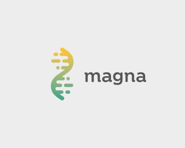 Abstract biotechnology dna logotype. Medicine, science, laboratory, modern logo icon. Technology vector concept.