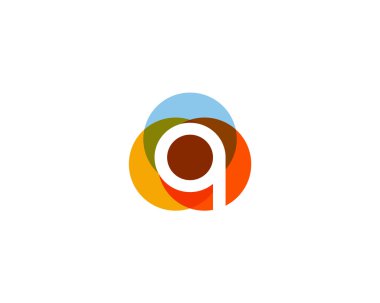 Renk harf q logo simge vektör tasarımı.