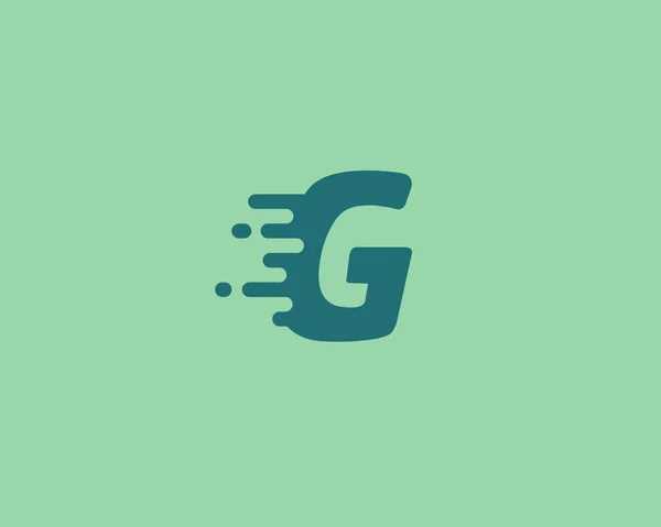 Abstract letter G logo design template. Dynamic vector unusual font. Universal fast speed fire moving water quick energy drop icon. — 스톡 벡터